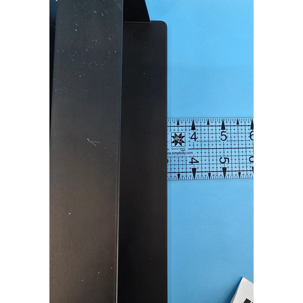 KES‎ Shelf w/ Railing Self Adhesive Black Metal 4x16x3